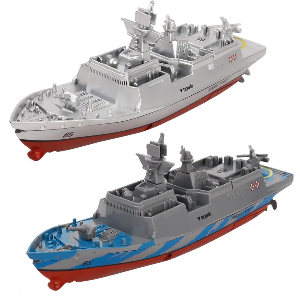 Uzaktan Kumanda Askeri Savaş Gemisi Modeli Elektrikli Oyuncaklar Su Geçirmez Mini Uçak Çocuklar için Flattop Gunboat Hediye