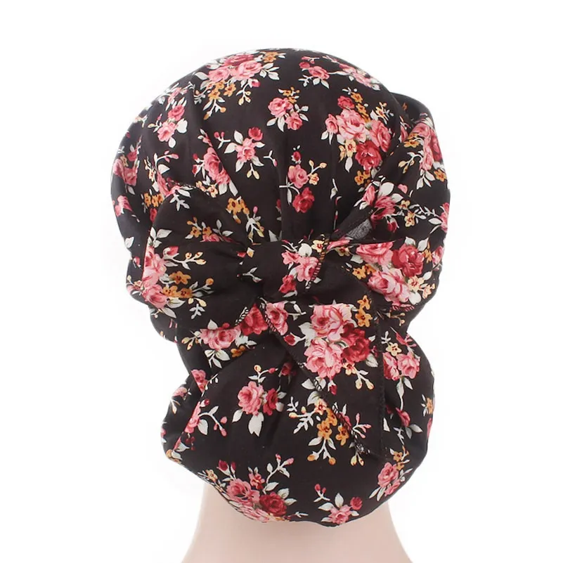 / Femmes CHEMO PERSE CAP VELVET BANDANA TURBAN Long Tail Pirate Chapeau Headwrap Ladies Elastic Hair Cap Coton Coton