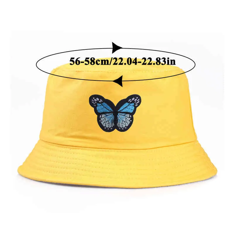 Summer Casual Wide Brim Sun Unisex Round s Protezione solare Cappello da pescatore Cappellini a farfalla stampati Uomo Donna Hip Hop Bucket Cap