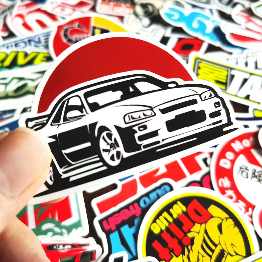 Car sticker Cool Car Styling JDM Modification Stickers for Bumper Bicycle Helmet Motorcycle Mixed Vinyl Decals Sticke8792936
