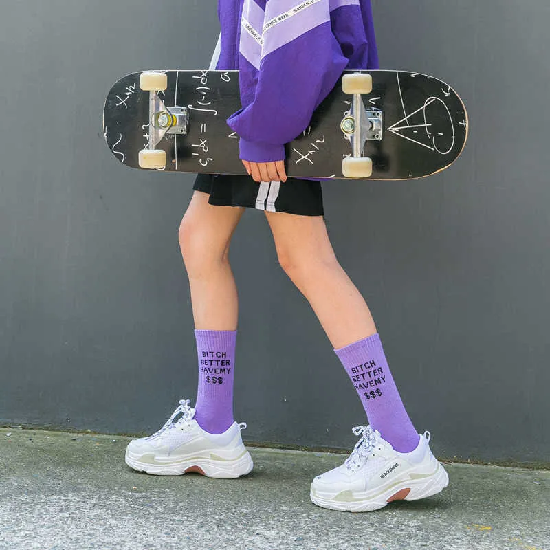Healmeyouファッション若いクールストリートヒップホップロールソックスユニセックス弾性快適な通気性カジュアル秋冬Sock x0710