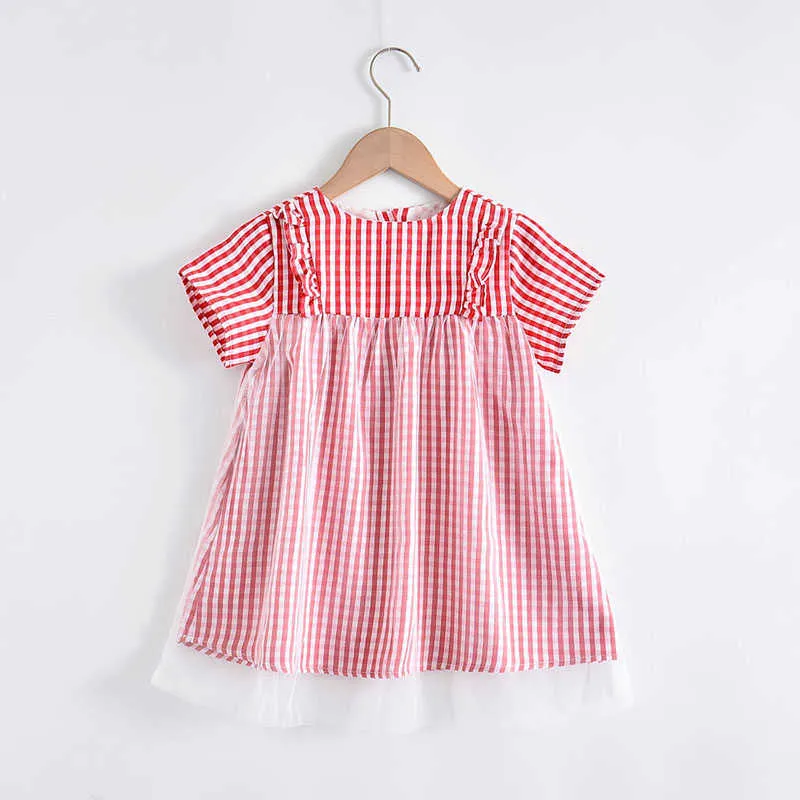 Ours Leader Bébé Filles Princesse Fantaisie Robes Enfants Filles Plaid Costume Enfants Maille Vestidos Bébé Mignon Casual Vêtements 2-7Y 210708