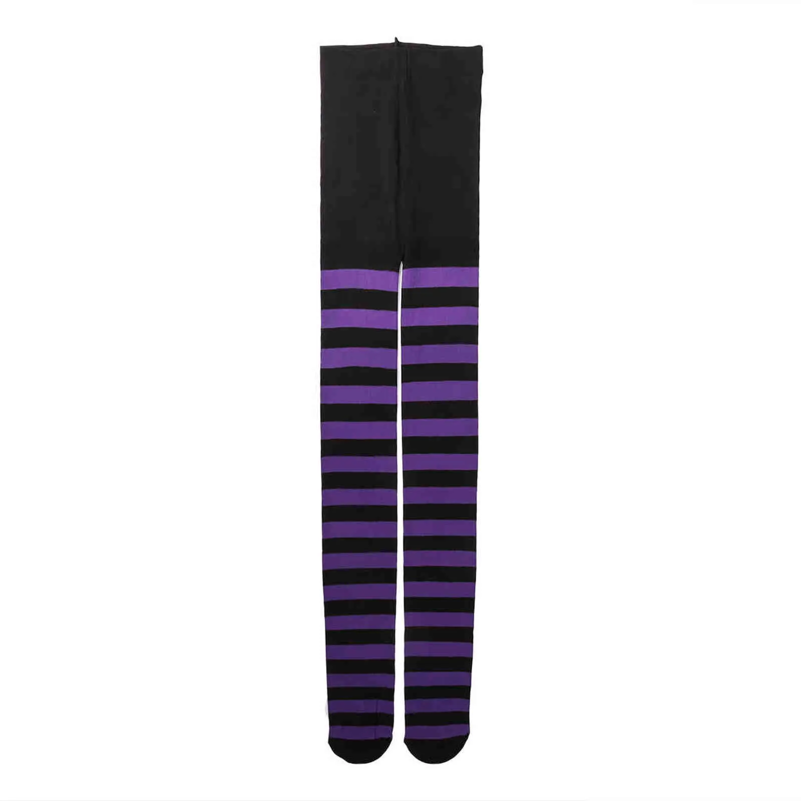Hirigin New Women's Pantyhose Halloween Estilo listrado Cintura Saco de Cintura Pé Slim Fit Confortável All-Match Base Socks Y1119
