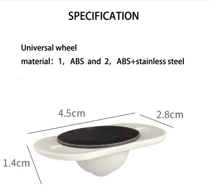 20st 4st Bag Storage Box Remskiva Självhäftande hjul Svivla Casters Universal Furniture Wheel Riktningsrulle för container2291