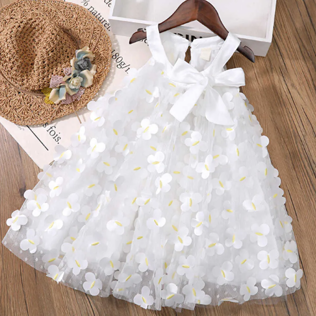 Baby Mädchen Kleid Kleidung Kleinkind Kinder Mädchen Prinzessin Kleidung Schmetterling Tüll Kleid Ärmellose Prinzessin Kleider Sommer Kleidung Q0716