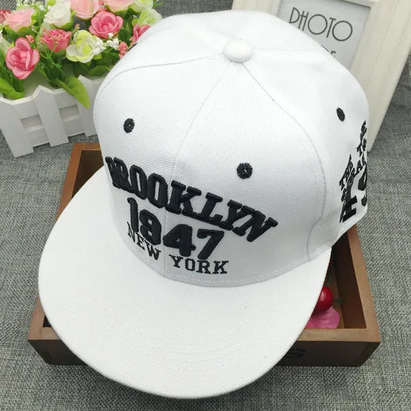 1947 Boné de beisebol estilo Brooklyn Chapéu esportivo Gorras Planas Snapback Caps Nova York Hip Hop Chapéus Snapbacks Casquette Polo Cap255C