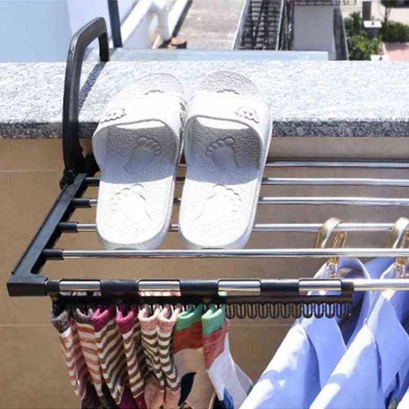 Balcão multi-função Sapatos dobráveis ​​Toalheiro de secagem de secagem Lavanderia Underwear Suporte de armazenamento Acessórios para casa 211102