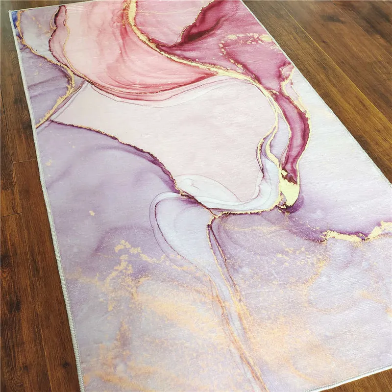 gwiazda różowy złoty obraz olejny streszczenie dywan dziewczyny pokój romantyczny fioletowy dywaniki 3d sypialnia obok balkonu dywan sala mata 220301