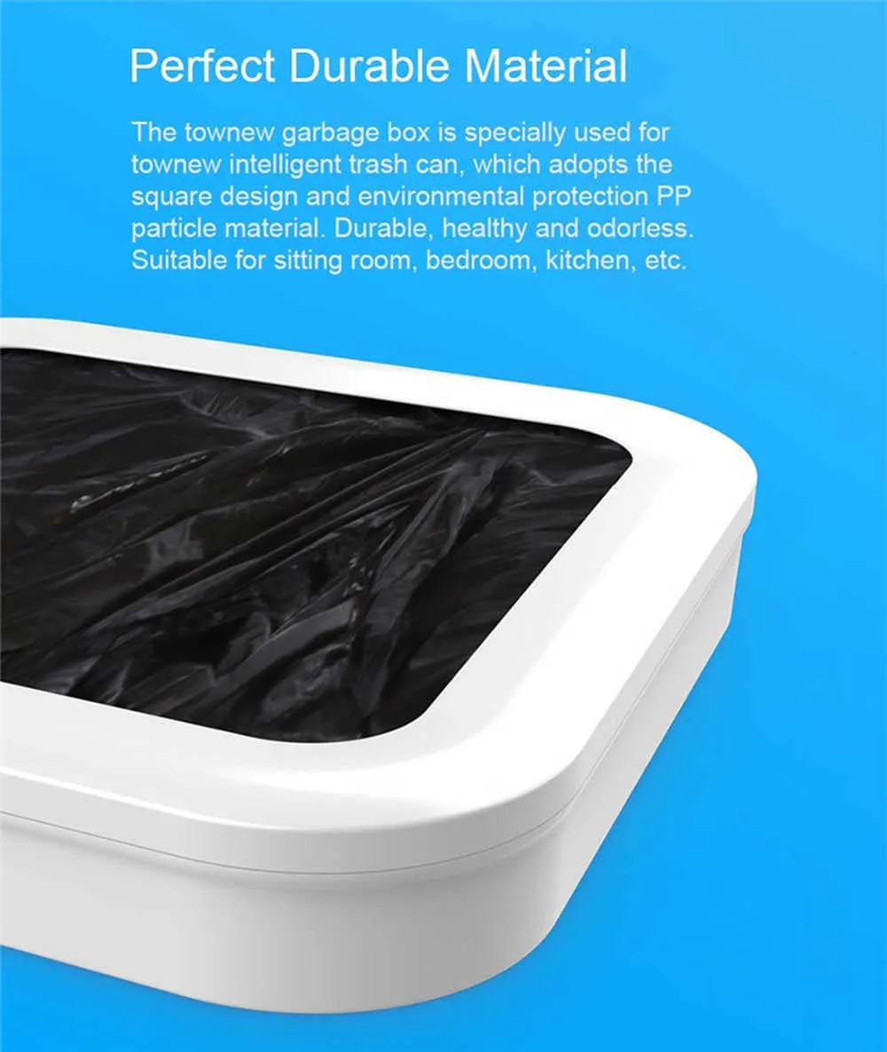 T1 Tair Smart Trash Can Original Replacement Garbage Bags 6/12 Refill Rings Automatisk förpackning och byte från YouPin 210728