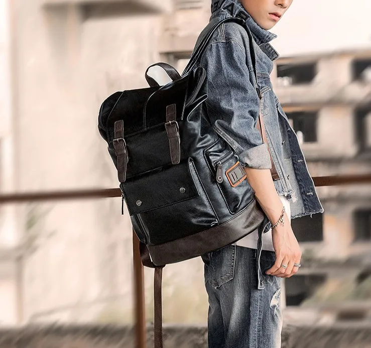 Men Large Leather Antitheft Travel Backpack Laptop luxurys Bags Black Bagpack Boy Big Capacity School Male Business women Shoulder280h