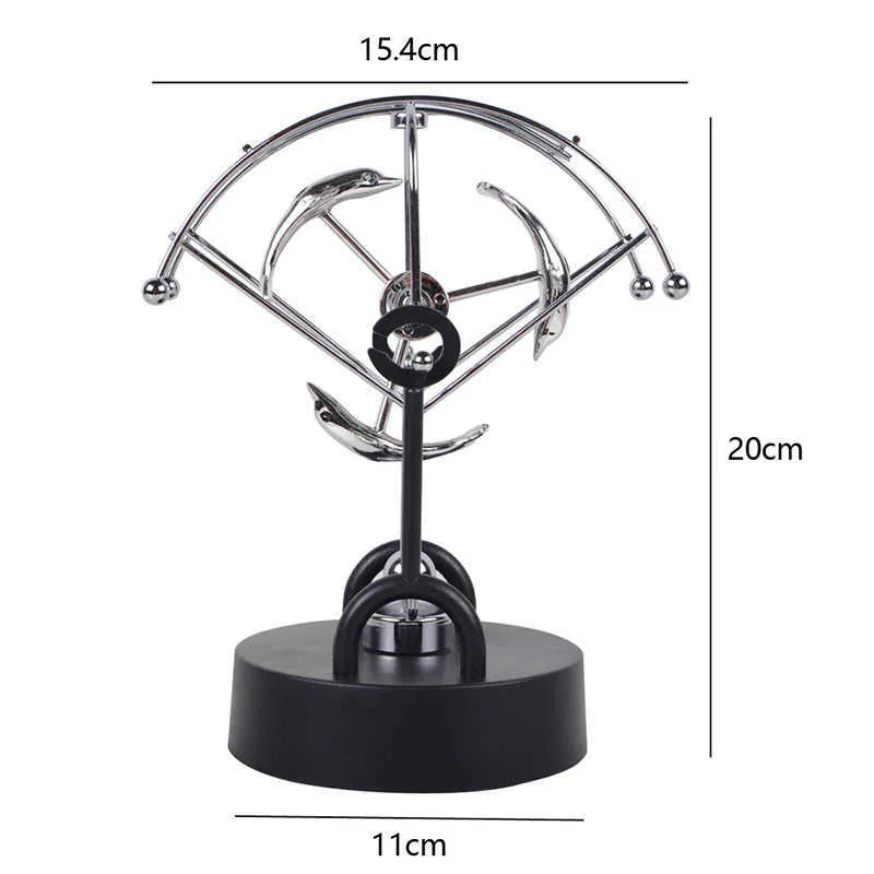 Newton PendulumPermanent Ball Figurine Miniatures Steel Balance Ball Home Decoration Child Physics Science Education Ornament (6)