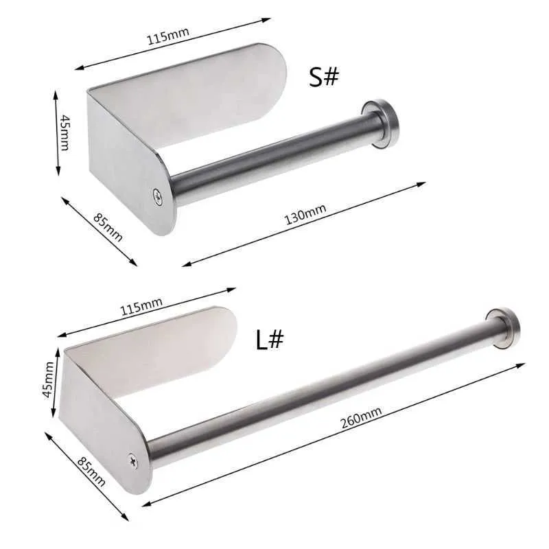 Estilo europeu adesivo vertical papel toalha titular de aço inoxidável montagem casa banheiro cozinha kidhe toalete rolo de armazenamento de rolo 210709