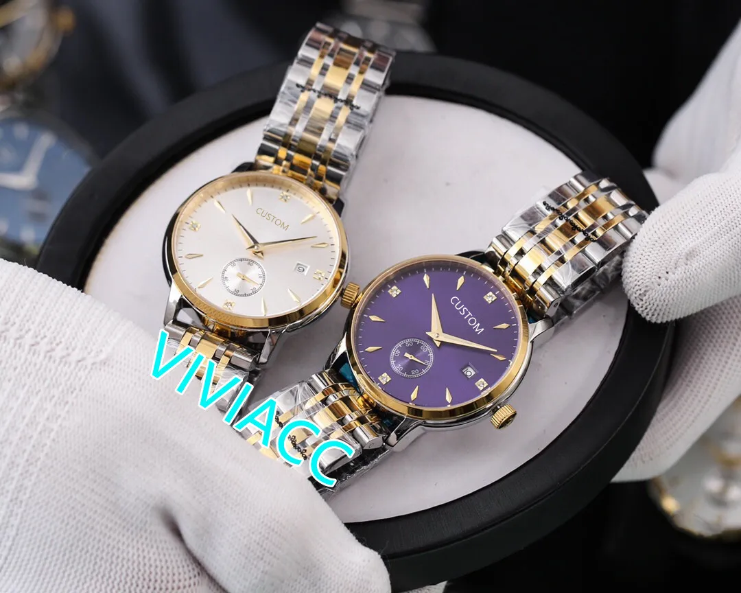 Klasyczny Nowy Mężczyźni Automatyczna Data Mechaniczna Zegarek Ze Stali Nierdzewnej Geometryczny Square Diamond Watch Male Sport Zegar Wodoodporny 41mm