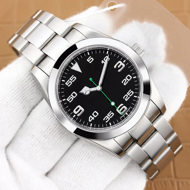 Mode klassiek zakelijk herenhorloge 40 MM waterdicht vrijetijdsbesteding roestvrij staal automatisch mechanisch uurwerk 308D