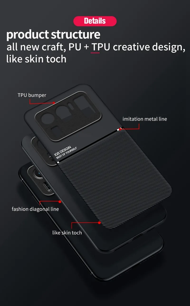 Przypadki dla Xiaomi MI 11 Ultra wysokiej jakości Hard Leather PC Etui na telefon dla Xiaomi Mi 10s 11 Matte Cover