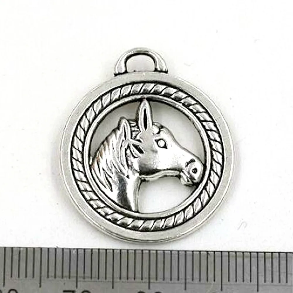 Breloques de cheval mixtes en alliage d'argent Antique, pendentifs pour la fabrication de bijoux, collier, accessoires de bricolage, 65 pièces, 2223