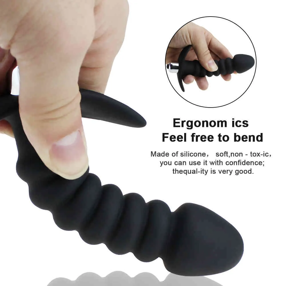 Yutong Silicone Anal Beads Butt Plug Fullic Toy Strapon Dildo Male Male Prostate Massager Toys for Gays Men233n