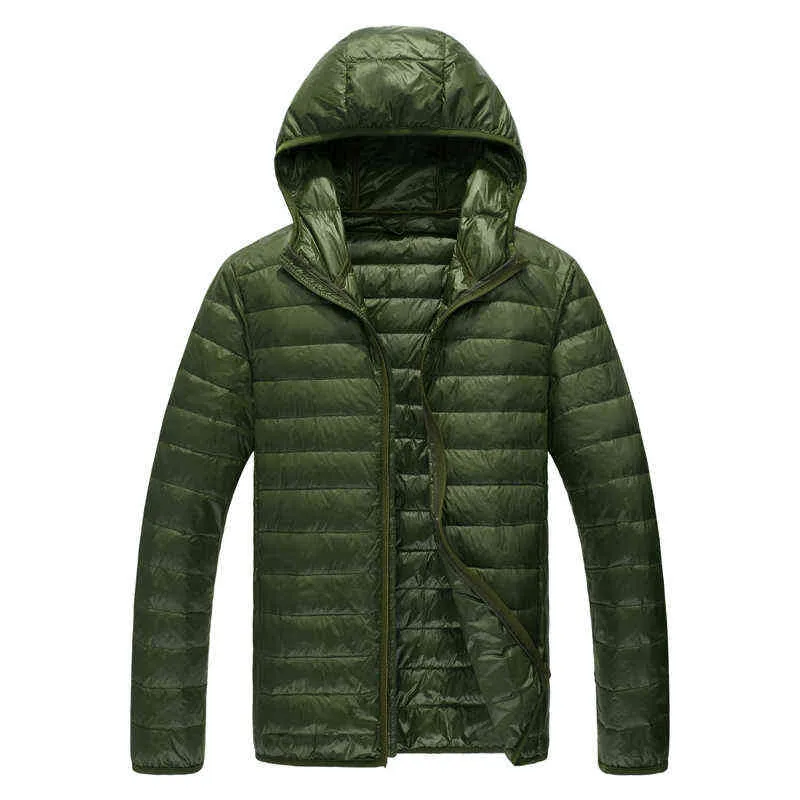 Reine Farbe High-End-Warme Mode für Männer Feder Mit Kapuze Unten Jacke Winter Boutique Männlichen Mantel Dünne Licht Mantel g1108