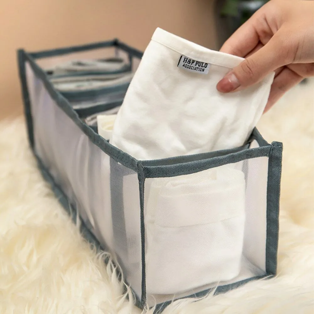 Boxes Foldable Storage Drawer Underwear Bra Fabric Socks Organizer Box Divider Foldable Drawer Divider Bins Ties Bras Storage Compartment