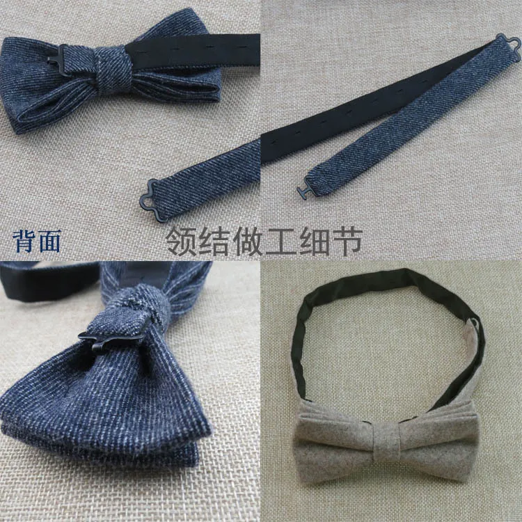 Wełna krawat 3 sztuk / zestaw Mężczyzna 6 cm Necktie Bowtie Chusteczce Wąskie krawaty Kieszonkowy Plac Dla Mężczyzn Koszula Koszula Sukienka Akcesoria Gravata