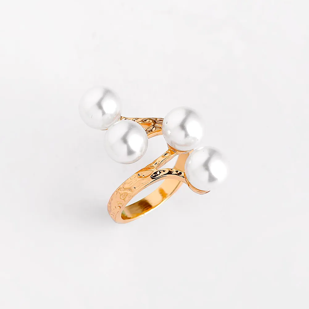 Sophiaxuan Charm Multilayer Pearl Pierścień Wedding Gold Plated Women Hawaiian Jewelry Rings8852141