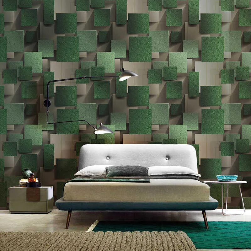 Modern 3D Lattice Non-woven Suede Wallpaper For Walls Roll Papel De Parede 3D Living Room Bedroom TV Background Wall Paper Decor Q327F