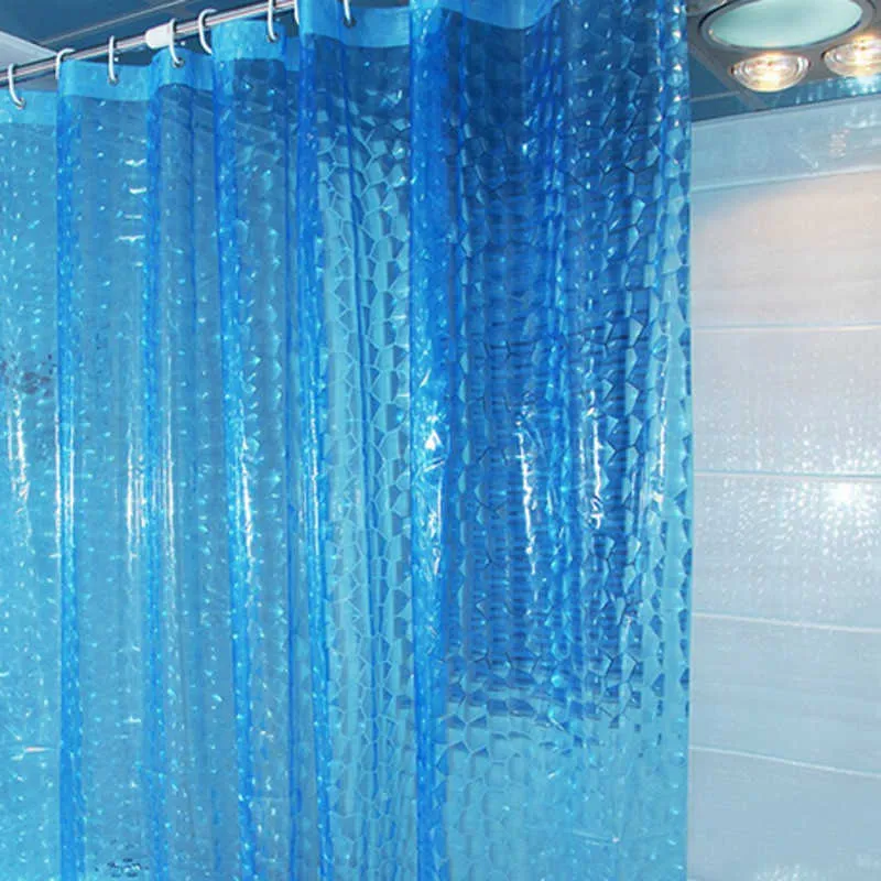 Rideau De Douche 3D Imperméable Avec 12 Crochets De Bain Transparent Pour La Décoration De La Maison Accessoires De Salle De Bains 180X180cm 180X200cm 210609