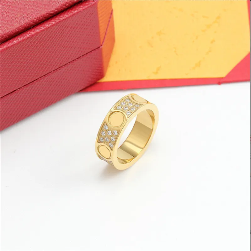 Designer smycken älskare ring par ringer kvinna guld silver rose kärlek smycken hög kvalitet rostfritt stål designer män bröllop p2430