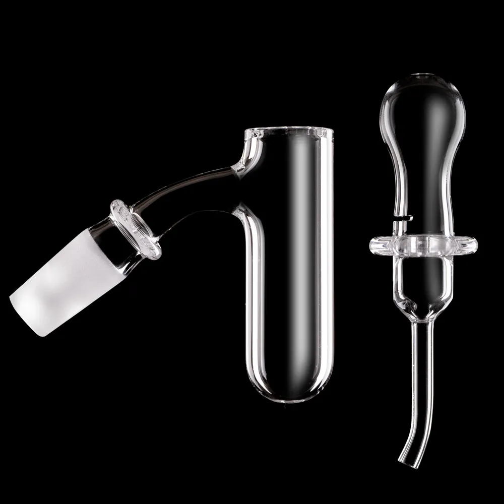 USA Stock Cold Start hookah Quartz Banger with Carb Cap ship from California Male 90 45 Degree OD 20mm Bevel Edge Top Full weld 3mm Thick Nail for dab rig bong