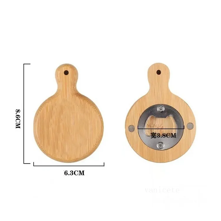 Houten bieropener Houten en bamboe koelkast soda fles opener keukengereedschap T2i53187