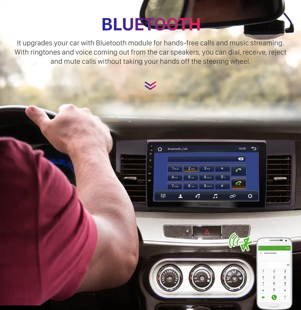Android 10.0 DSP Autoradio dvd Lettore Unità principale Navigazione GPS Multimediale Mitsubishi Lancer-ex 2008-2015