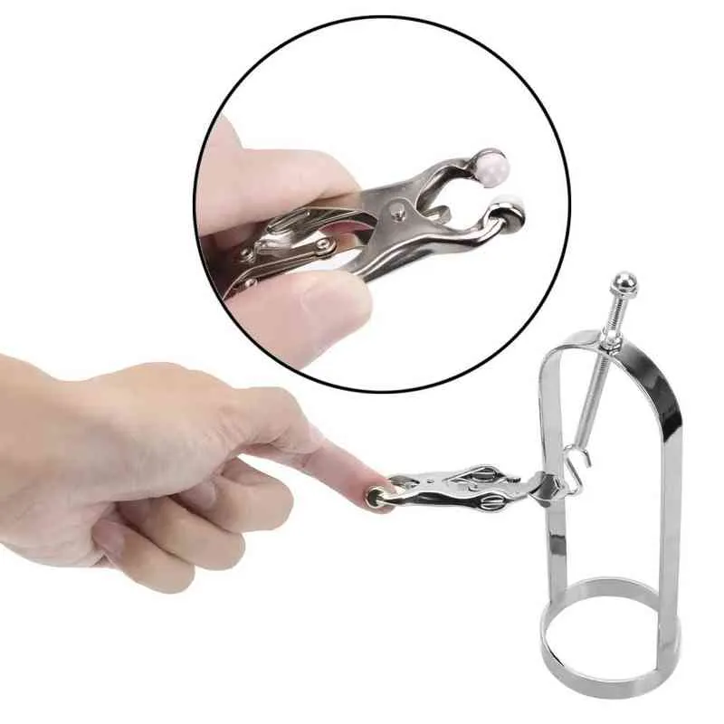 Nxy Sex Pump Toys Clips de mamelon Masseur de sein en métal réglable Stimulateur de bondage Torture Play Clamps Dispositif de rétention pour les femmes 1221