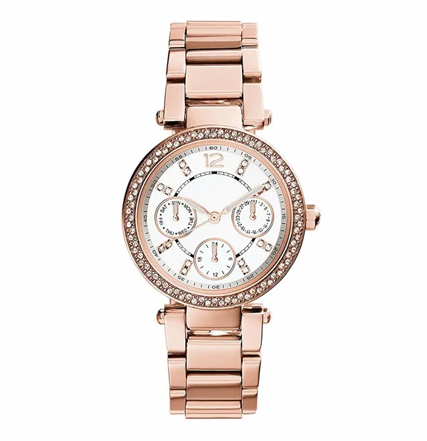 moda donna orologi montre orologio al quarzo oro designer micheal korrs diamante M5615 5616 6055 6056 donna orologio di luss montre d215x