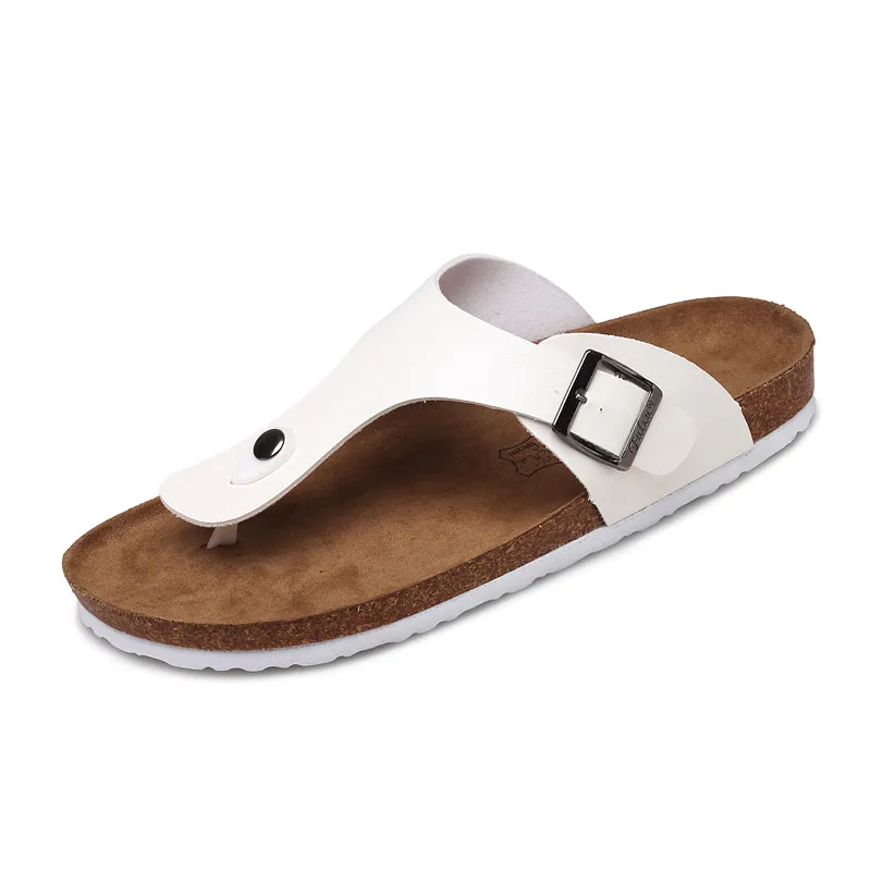 2022 sommer Neue Nicht-slip Slip auf Kork Slipper Männer Flache Alle-spiel Sandy Strand Außen Herren Slipper bequeme Sandalen für Männliche