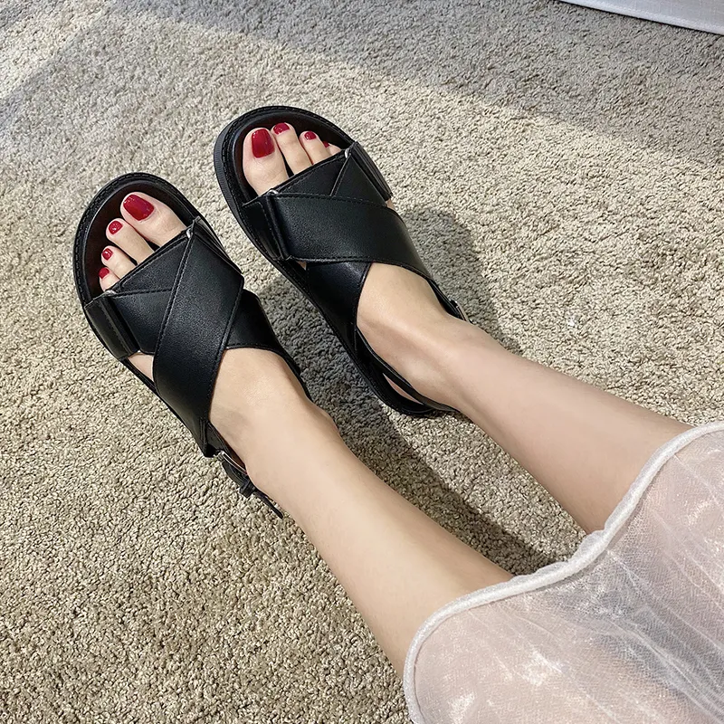 2022 sandali scarpe comfort le donne zoccoli zeppa tutto-fiammifero tacchi estivi vestito femminile beige nuova moda piattaforma da spiaggia ragazze spesse