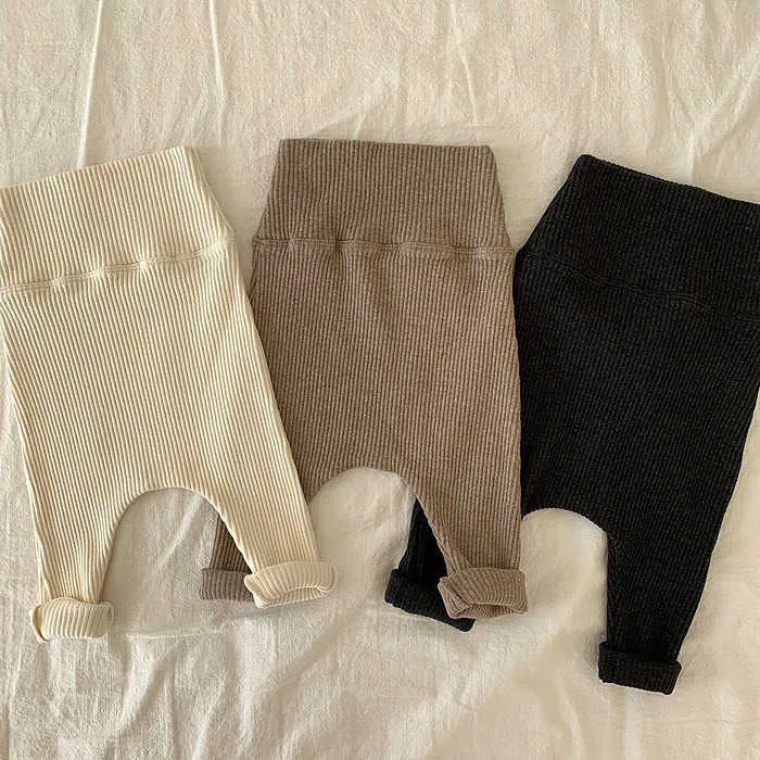 Bébé garçons filles taille haute fil élastique gros pantalon PP enfants doux tout-match pantalon harem lâche 210708