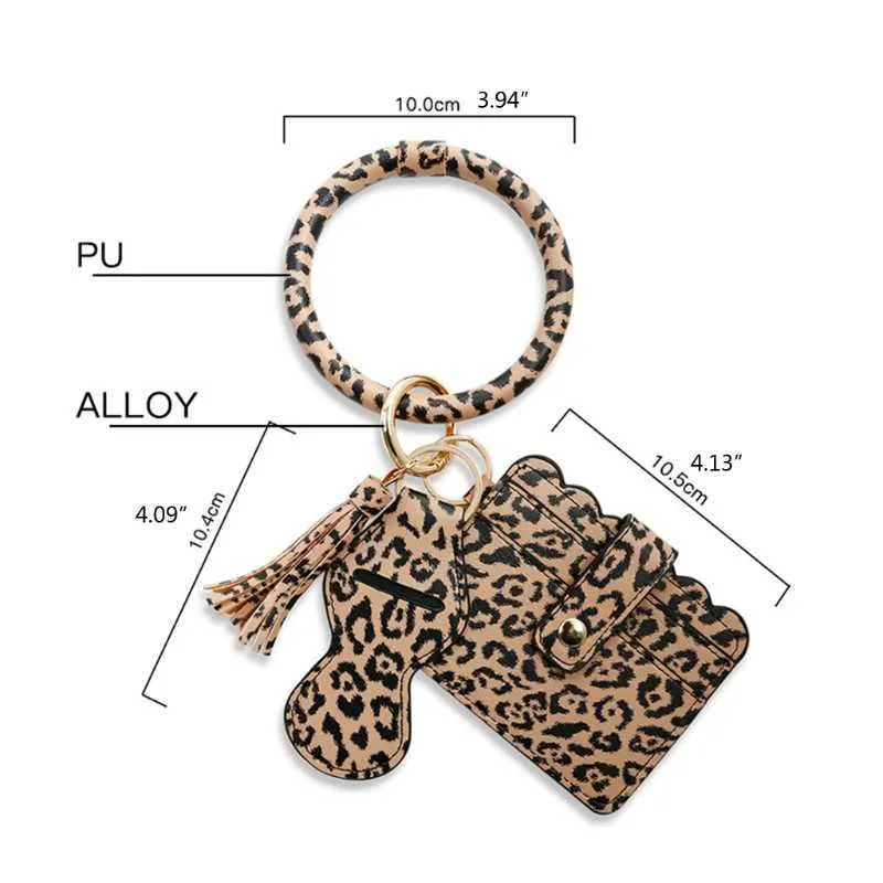 Pu cuir gland cercle porte-clés femmes bracelet porte-clés fille porte-clés dragonne cadeaux de noël G1019
