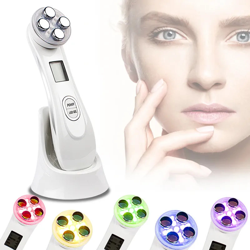 Ultrasonic Skin Scrubber Face Massager EMS Mesotherapy RF Radio Frequency Beauty Blackhead Remover Ultrasoic Infrared 220216