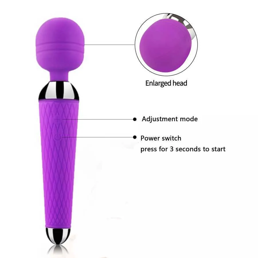 Av Vibrators Magic Clit Wand for Women Clitoris Stimulator Massager Adult Sex Toys For Adults Game 2106231551328