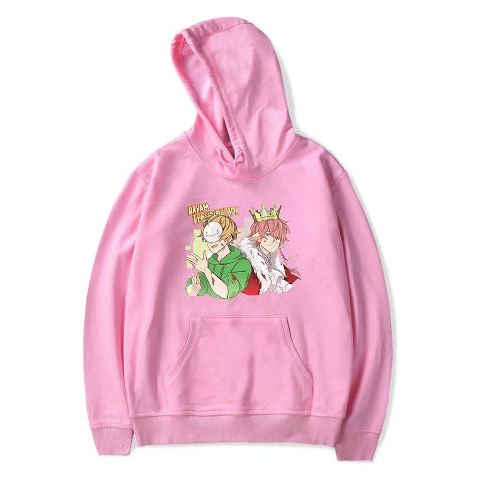 Drôle Anime Dream Smp Hoodies Harajuku Cartoon Hiver À Manches Longues Casual Sweats Femmes Mode Dream Wastaken Pulls G1019