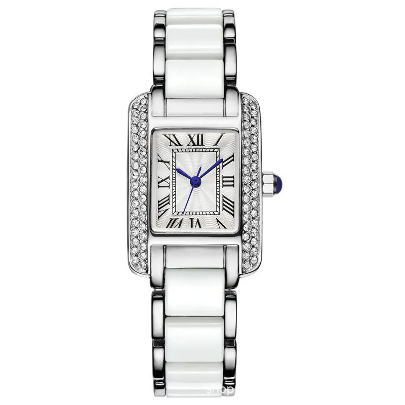 Senaste Retro Square Women's Life Waterproof Fashion Trendy Simple Melamine Armband Watch Wristwatches228a