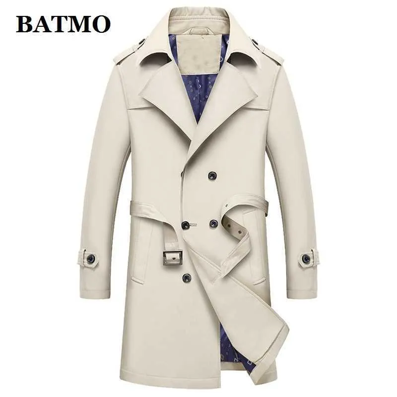 BATMO Ankunft Frühling hochwertiger lässiger Doppelt-Trenchcoat für Herren, Übergröße M-4XL 1911 211011