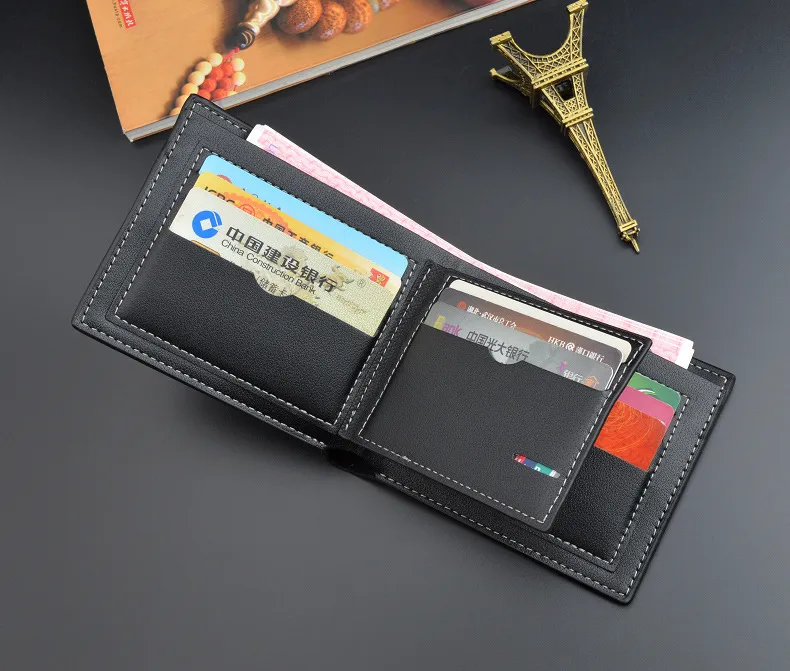 ZOVYVOL – portefeuille d'affaires pour hommes, porte-cartes court à deux volets mince, décontracté, Portable, porte-monnaie, nouveau cuir Pu, Mini mâle, 2020