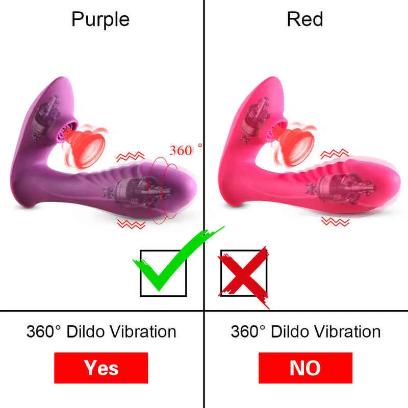 NXY Vibrators Neuester 360-Grad-Vibrations-Dildo-Vibrator, Saug-G-Punkt-Vibrator, Klitoris-Suker, Klitoris-Stimulator, erotisches Sexspielzeug für Frauen, 0104