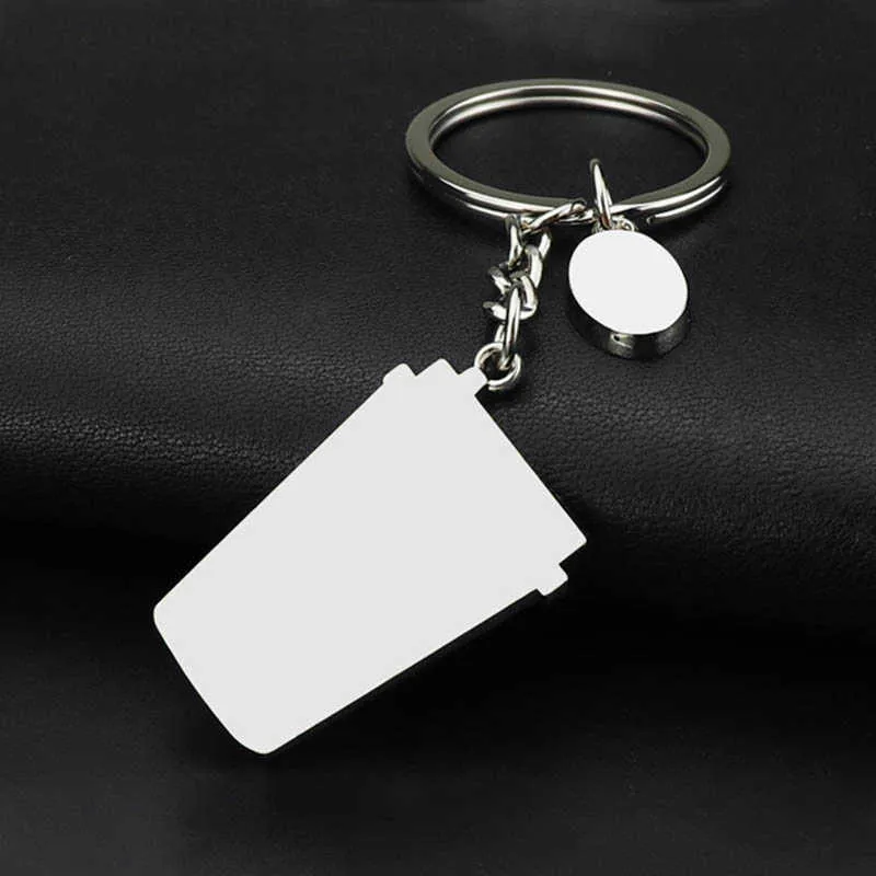 Porte-clés Mini tasse à café en alliage de Zinc de haute qualité, pour sac à dos, voiture, pendentif suspendu, G1019, nouvelle collection 2021