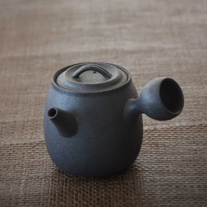 LUWU Kyusu-Teekannen aus Keramik, chinesische Kung-Fu-Teekannen, Trinkgeschirr, 270 ml, 210621