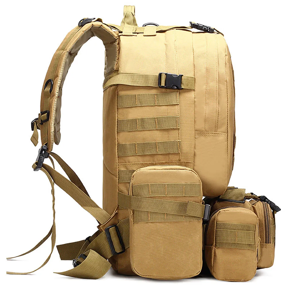 Tactical Backpack 50L,Men's,4 in 1Molle Sport Bag,Outdoor Climbing Hiking Army Camping Bags