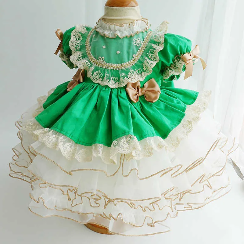 Robe de princesse espagnole pour bébés filles Vintage Lolita robe de bal enfants fête d'anniversaire robes de dinde infantile boutique vêtements 210615