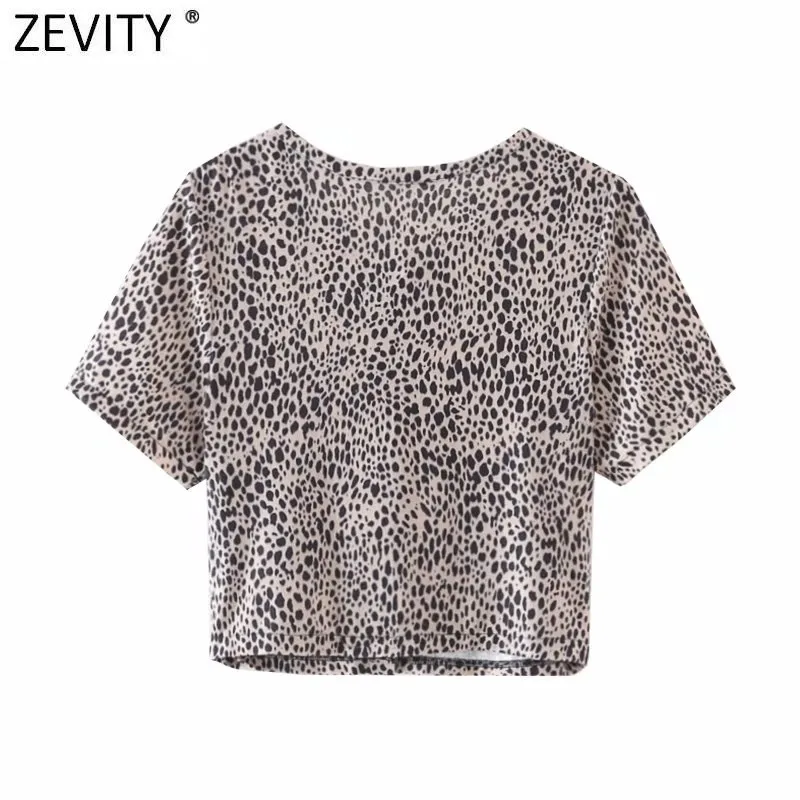 Женщины мода леопардовый печать короткие тонкие блузки французские женские основные рукава повседневные рубашки CHIC Chemise Tops LS9164 210420