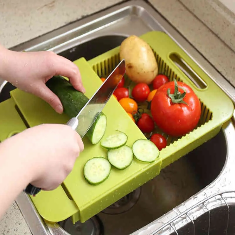 Planche d'évier de cuisine, coupe de fruits collants, petit plastique 210423